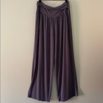 Athleta Studio Wide Leg Pant Dusk Violet Foldover Yoga Baggy Size L Photo 5