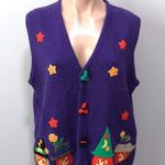 Mandal Bay Halloween Pumpkin Witch Sweater Vest Size L Photo 0