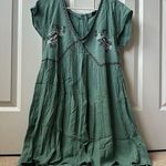 Blue Rain Green Dress Photo 0