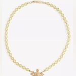 Vivienne Westwood Messaline gold-tone brass crystal-embellished choker Necklace Photo 0