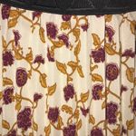 LuLaRoe Skirt Jill Pleated Cream w/ Maroon & Gold Floral Sz 2X NWT Elastic Waist Photo 2
