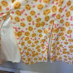 Keepsake Yellow Pink Floral Short Sleeve Midi Dress Size Medium Photo 5