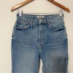 Free People • high rise button fly released raw hem slit emmy jeans sz 27 Photo 6