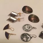 Lot Of 5 Vintage Modern Costume Jewelry Earrings Pierced All Signed Photo 7