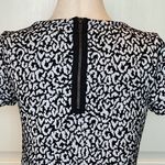 Anthropologie  Postmark Black And White Trace Jacquard Short Sleeve Top Size XS‎ Photo 6