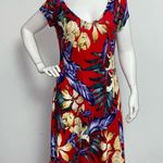 Lascana Venus Red Tropical Floral Dress Fit & Flare Hawaiian Women's Size M Size M Photo 1