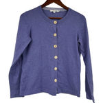 Boden button front long sleeve cotton lavender purple cardigan sweater size 8 Photo 0
