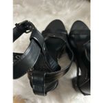 YRU black platform heels size 12 women’s midnight call style Photo 4