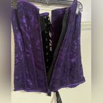 Daisy  Purple and Black Lace Front Zipper corsets  Photo 3