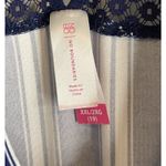 No Boundaries Juniors  Romper Navy Blue Striped Size XXL 19 White Lace Back EUC Photo 8