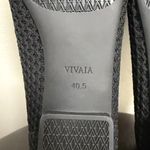 Vivaia Black Margot Open Knit Square Toe V Cut Opening Slip On Flats 40.5 9 9.5 Photo 9