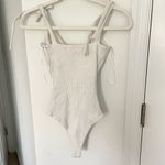 Princess Polly White Ribbed Bodysuit Photo 1