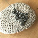 Handmade Vintage Crystal Choker Necklace 3" extend Photo 2