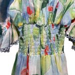 Charo Ruiz Giulia Short Dress Barbary Print Blue Multicolored Size Medium Photo 4