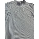 J.Crew  Organic Cotton Long Sleeve Ruffleneck Top Stripe Blue Size‎ XS Photo 6