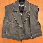 ZARA  Faux Leather Vest - Cropped Photo 4