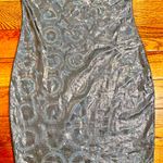Black Bead Black Beads silver metallic strapless bodycon mini dress size L Photo 4