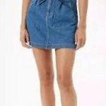 American Eagle Women  Medium Wash Tie Paperbag Waist Denim mini skirt fall casual Photo 1