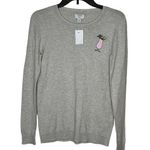 J.Crew Teddie Sweater - Women's Size XS, Gray, Cocktail Logo, 100% Cotton Photo 0