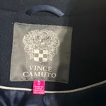 Vince Camuto Navy Trench Coat with Gold Accents Photo 4