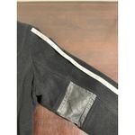 DDCLAB Black Wool Blend Coat Leather Accents Made in Italy Size Small (est) Photo 13