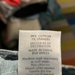 Bullhead Blue Floral High Rise Denim Shorts, Size 7 Photo 5