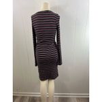 NEW! ATM Anthony Thomas Melillo LS Dress Striped in Black Pink Beige In Size M Size M Photo 1