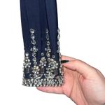 Mac Duggal NEW NWT  One Shoulder Long Sleeve Jersey Gown In Midnight Navy Photo 5