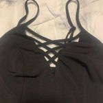 Contempo Casuals Cross Cross Black Crop Top Photo 2