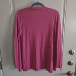 Talbots  Pink Cashmere blend Open Front Silk Trim Cardigan Size M Photo 4