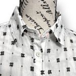 Maeve  Anthropologie 2 White Swiss Dot Blouse Cotton Button Down Boho Cottagecore Photo 8