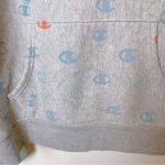 Champion  Silver Allover Logo Print Hoodie Photo 4