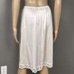 Vanity Fair Vintage  Half Slip Size Medium Long Lace Trim 1970s USA Made Icy Pink Photo 4