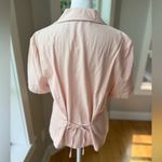 Vintage Sag Harbor Pink Short Sleeve Tie Back Blouse Jacket Blazer Size Medium Photo 3