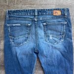 BKE Dement Jeans Womens 29x31 1/2 Y2K Bootcut Stretch Low Rise Distressed Blue Size 29 Photo 3