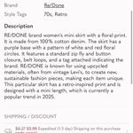 RE/DONE  New Plum Stamp 70s floral printed mini skirt hippie chic Photo 8