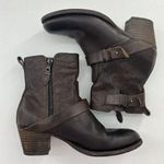 Rag and Bone  Size 6.5 Harper Moto Boots Ankle Booties Dark Brown Leather Comfy Photo 3