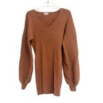 Altar'd State Warm Brown Knit Sweater Dress Women’s Size Large Photo 1