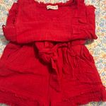 Boutique Red Shorts & Top Set Photo 1