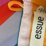 Essue  Multicolor Striped Maxi Dress Rainbow Criss Cross Back Lightweight Photo 4