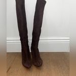 Brown Faux suede leather sock boots size 8 1/2 Photo 9