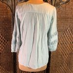 Krazy Kat  Seafoam Green Beaded Lacey Top Size S Photo 3