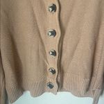 Quince  organic cotton camel cropped cardigan sweater Photo 5