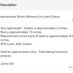 Aeropostale  Linen Cotton Boody Shorts Womens 5/6 Green Photo 7