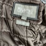 wilson's leather  2000s Black Belted Thinsulate Short Trench Coat Jacket womens L Photo 10