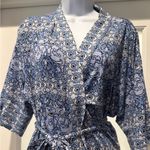 secret treasures Blue Floral Patterned Kimono Robe Size S 4-6 Sleepwear Cozy Photo 1
