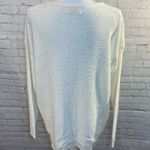 Charlotte Russe  Sweater Crewneck Distressed White with Shimmer-Large Photo 3