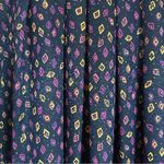 Breckenridge Vintage Petites Purple Patterned Pleated Midi Skirt Photo 3