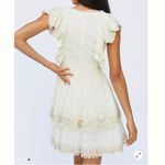 Anthropologie NWT + Farm Rio Beaded Eyelet Mini Dress in Cream Photo 3