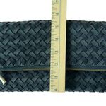 Sole Society  Marlee Woven Fold Over Faux Leather Cross Body Clutch Photo 5